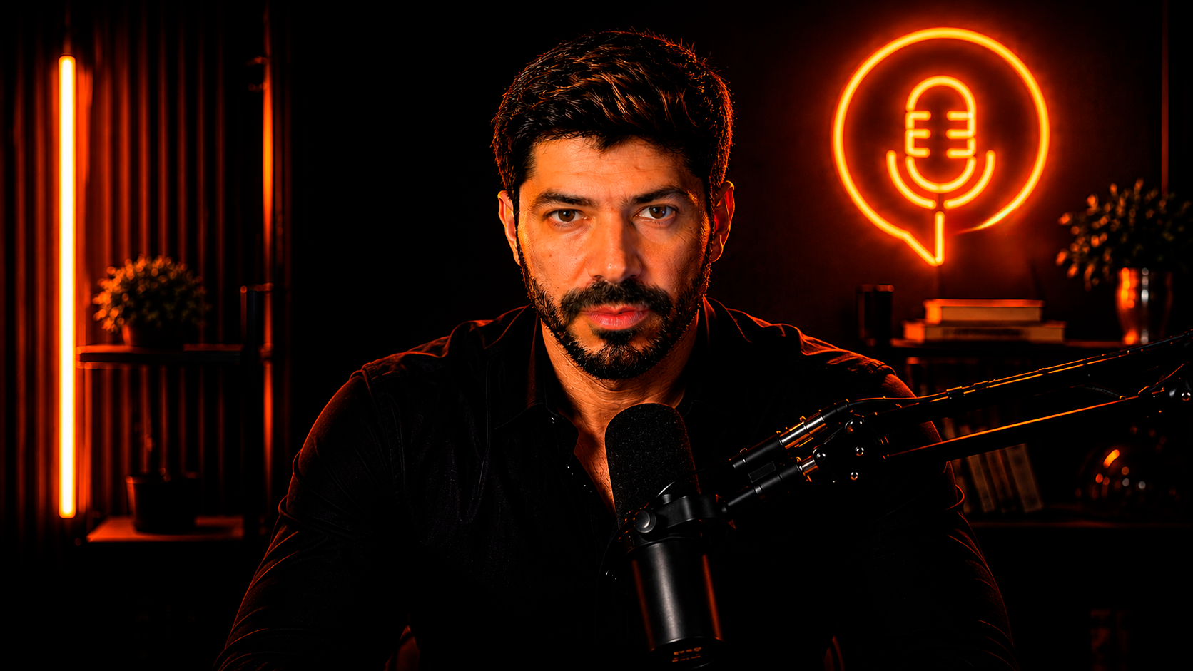 Tiago Salomão no estúdio do Ponto Sem Filtro