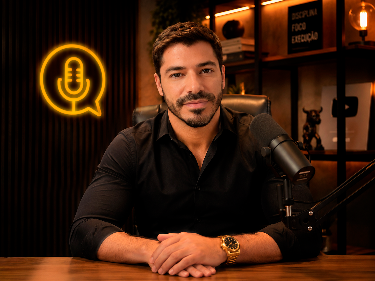 Tiago Salomão no estúdio do Ponto Sem Filtro